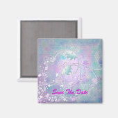 Sla de datum Glas in lood vlinders op Magneet (Voorkant / Achterkant)