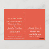 Sla de datum gouden script foto levendige koraal briefkaart (Achterkant)