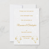 Sla de datum goudkleurige hartvlinders op kaart (Achterkant)