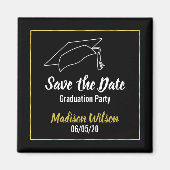 Sla de datum Graduation Party op | Faux gouden ran Magneet (Voorkant)