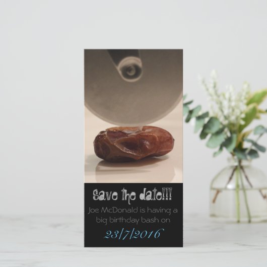 Sla de datum grappige kaart (Staand voorkant)