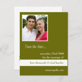 Sla de datum groen op aankondigingskaart (Voorkant / Achterkant)