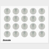 Sla de datum-handfasting-sticker op ronde sticker (Vel)
