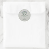 Sla de datum-handfasting-sticker op ronde sticker (Tas)