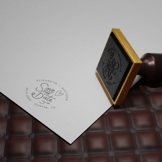 Sla de datum Handgeschreven Bruiloft Rubber Stempe Zelfinktende Stempel