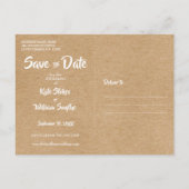 Sla de datum Hart Kalender Rustieke Boho Aankondigingskaart (Achterkant)