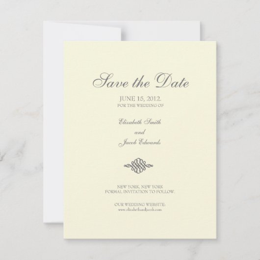 Sla de datum // Het Collectie van de legantie op Save The Date (Voorkant)