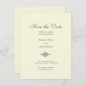 Sla de datum // Het Elegance Collectie op Save The Date (Voorkant / Achterkant)