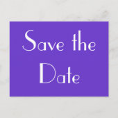 Sla de datum/het Paars op Aankondigingskaart (Voorkant)