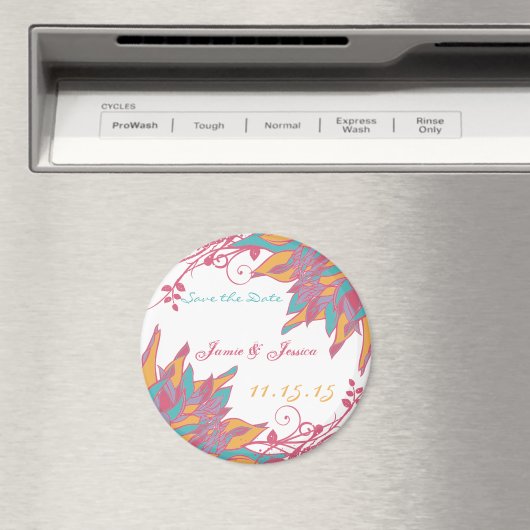 Sla de datum HoneySuckle Wedding Magnet op (Insitu (Vaatwasser))