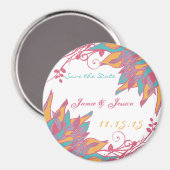 Sla de datum HoneySuckle Wedding Magnet op (Voorkant / Achterkant)