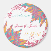 Sla de datum HoneySuckle Wedding Magnet op (Voorkant)