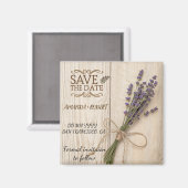 Sla de datum Houten magneet bruiloft gunst (Voorkant / Achterkant)