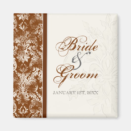 Sla de Datum, Huwelijksliefde Jubileum Custom Magneet (Voorkant)