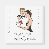 Sla de datum huwelijksmagneet op magneet (Voorkant)