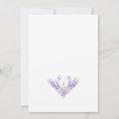 Sla de datum huwelijksuitnodiging Lavander paarse Kaart (Achterkant)