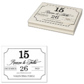 Sla de datum in het Spaans op voor Quinceanera Rubberstempel (Gestempeld)