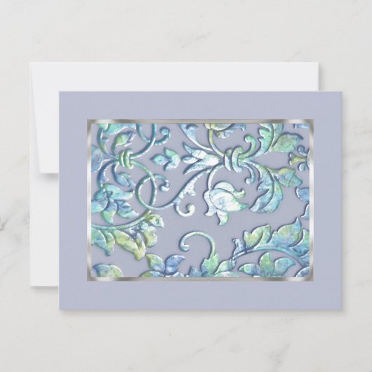 Sla de datum in reliëf gemaakt Kijk Damask Blauw Kaart (Voorkant)