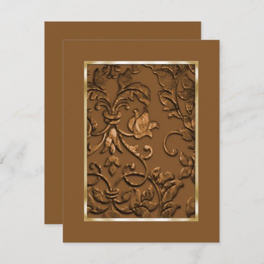 Sla de datum in reliëfdruk op koperdemper op save the date (Voorkant / Achterkant)