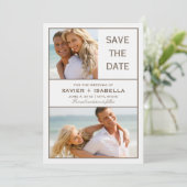 Sla de datum-inkeping op | wit save the date (Staand voorkant)