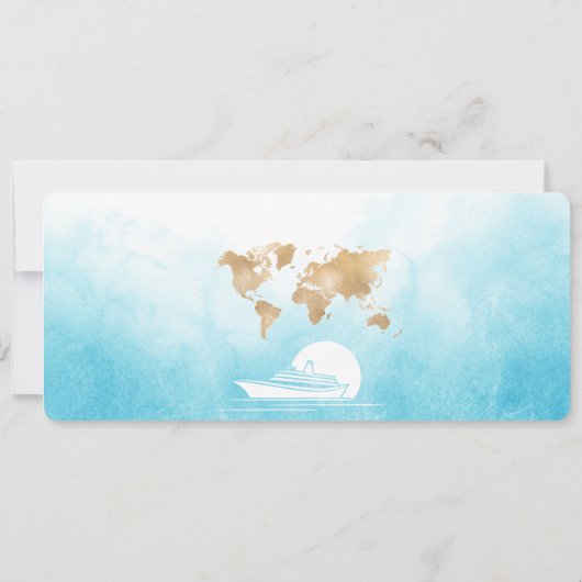 Sla de datum instapkaart Cruiseschip QRCode op Kaart (Achterkant)