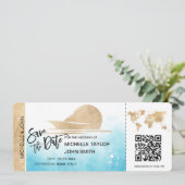 Sla de datum instapkaart Cruiseschip QRCode op Kaart (Staand voorkant)