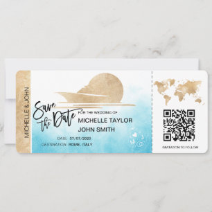 Sla de datum instapkaart Cruiseschip QRCode op Kaart