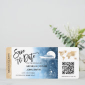 Sla de datum instapkaart Cruiseschip QRCode op Kaart (Staand voorkant)