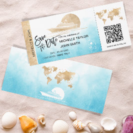 Sla de datum instapkaart Cruiseschip QRCode op Kaart