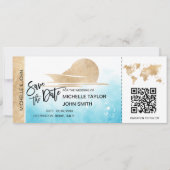 Sla de datum instapkaart Cruiseschip QRCode op Kaart (Voorkant)