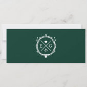 Sla de datum instapkaart Emerald Green Travel op Kaart (Achterkant)