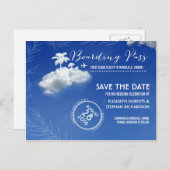 Sla de datum instapkaart op aankondigingskaart (Voorkant / Achterkant)