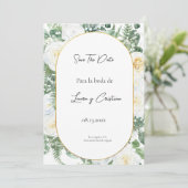 Sla de Datum invitación de boda Kaart (Staand voorkant)