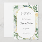Sla de Datum invitación de boda Kaart (Voorkant / Achterkant)