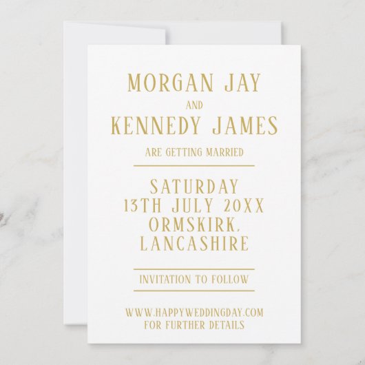 Sla de datum Kaart Bruids Blush Roze Gouden Confet (Achterkant)