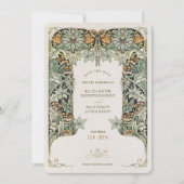 Sla de datum Kaart Victoriaans Elegantie Bruiloft (Voorkant)