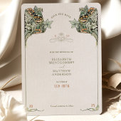 Sla de datum Kaart Victoriaans Elegantie Bruiloft