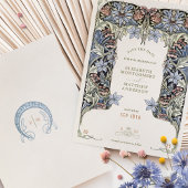 Sla de datum Kaart Victoriaans Elegantie Bruiloft