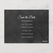 Sla de datum kalender goud liefde hart schoolbord briefkaart (Achterkant)