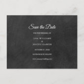 Sla de datum kalender gouden hart krijtbord aankondigingskaart (Achterkant)