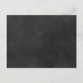 Sla de datum kalender gouden hart schoolbord aankondigingskaart (Achterkant)