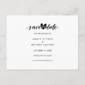 Sla de datum-kalender op met de goudhartfoto van E Aankondigingskaart (Achterkant)