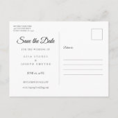 Sla de datum Kalender Roos Goud Chic Love Heart Aankondigingskaart (Achterkant)