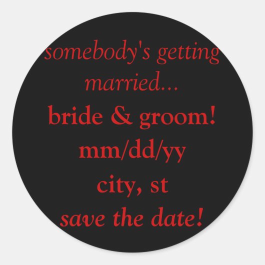 Sla de datum kalender stickers (bruiloft) (Voorkant)