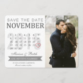 Sla de datum kalenderaankondigingen op | Bruiloft Save The Date (Voorkant)