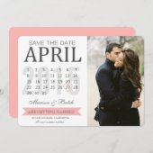 Sla de datum kalenderaankondigingen | Trouwen Save The Date (Voorkant / Achterkant)