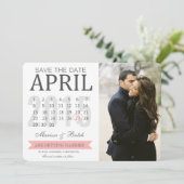 Sla de datum kalenderaankondigingen | Trouwen Save The Date (Staand voorkant)