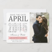 Sla de datum kalenderaankondigingen | Trouwen Save The Date (Voorkant)