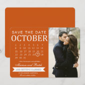 Sla de datum kalenderaankondigingen | Trouwen Save The Date (Voorkant / Achterkant)