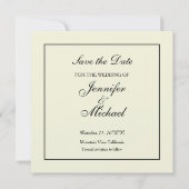 Sla de datum Klassieke Beige op Save The Date (Voorkant)